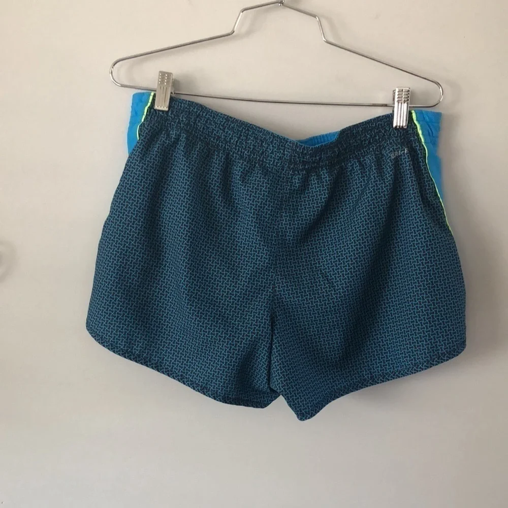 𝅺Nike Athletic Running Shorts Builtin Underwear Dry Fit Size M Gym Workout Blue